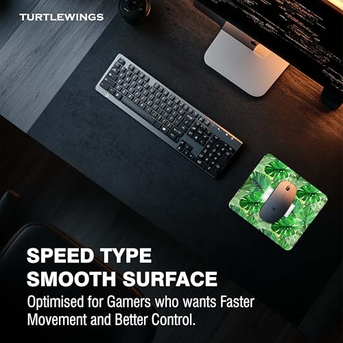 Image of TURTLEWINGS | Mousepad | Inspirational Quote Mousepad - 22x18 cm, 3mm Thick | Abstract Design Non-Slip Rubber Base | Office, Study & Gaming Use | Premium Smooth Surface 19