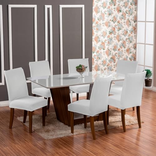 Capa De Cadeira De Jantar Matelada Duplo Tecido Luxo kit 4 Unidades