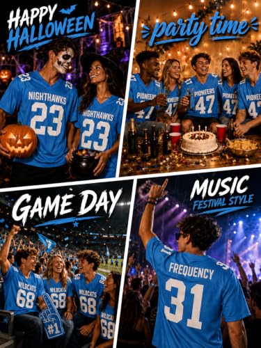 Image of Custom Replica Football Jersey with Name Number Logo
