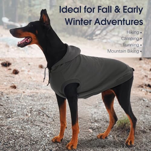 IECOii Kapuzenpullis für Hunde – Hunde-Pullover mit Kapuze,Dog Hoodie Sweatshirt | Weiche Haustier-Kleidung für Frühling & Herbst | Hundepullover,Hund-Hoodie,Haustierbekleidung,Grau,4XL