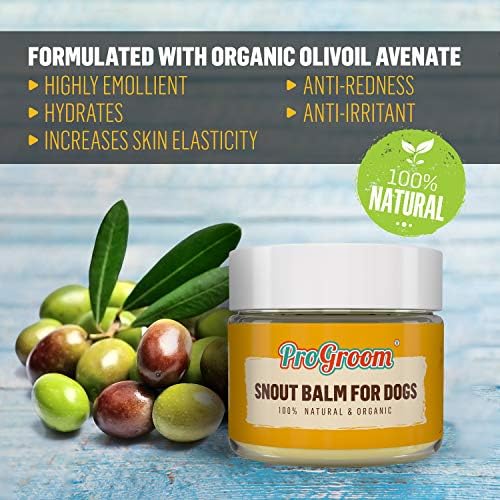 ProGroom Dog Snout Balm Soother  Natural Nose Wax, Butter - Organic Cream Safe for Licking  50 ml