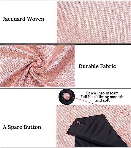 Gilet de costume rose chic avec accessoires de fête - 5