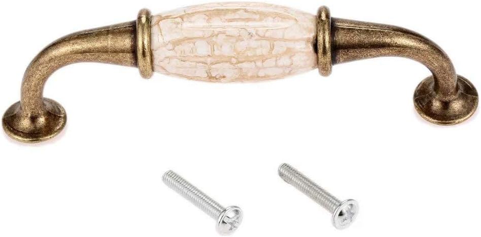 Door Handles,Ceramic Door Knobs, Cupboard Handle,10pcs Dresser Pulls,Ceramic Door Handles,Marble Cabinet Knobs, Cupboard Wardrobe Drawer,B-96MM (Color : A96mm)