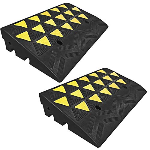 Hottest Sales Electriduct Reflective 15 Ton Rubber Curb Ramp 30,000 lbs Capacity  2 Pack
