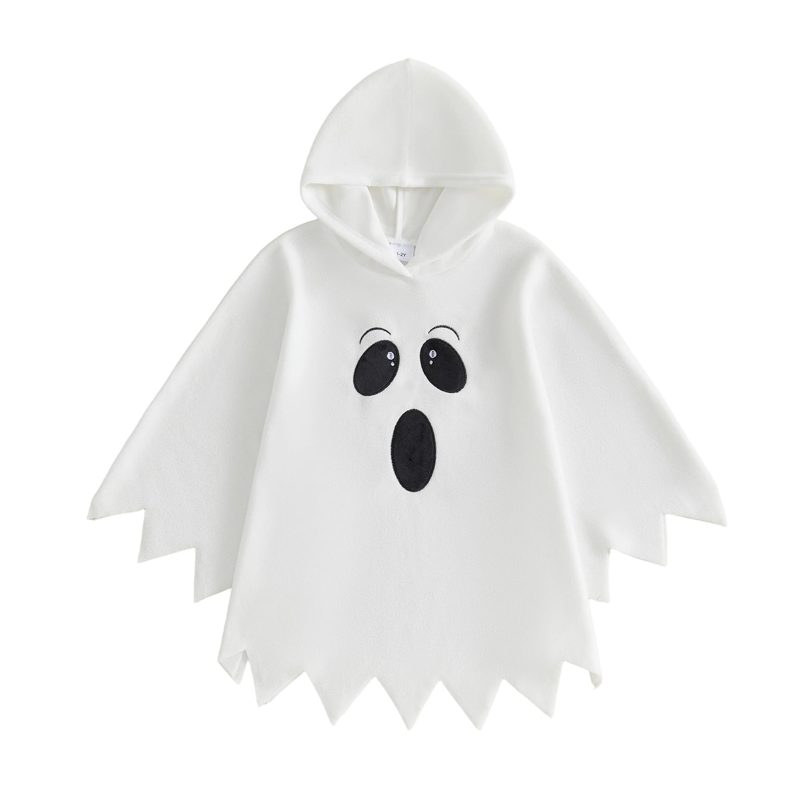 Xeadoffubio 2Pcs Toddler Girls Boys Halloween Ghost Outfits Cape Cloaks Long Pants Set (White Long, 2-3T)