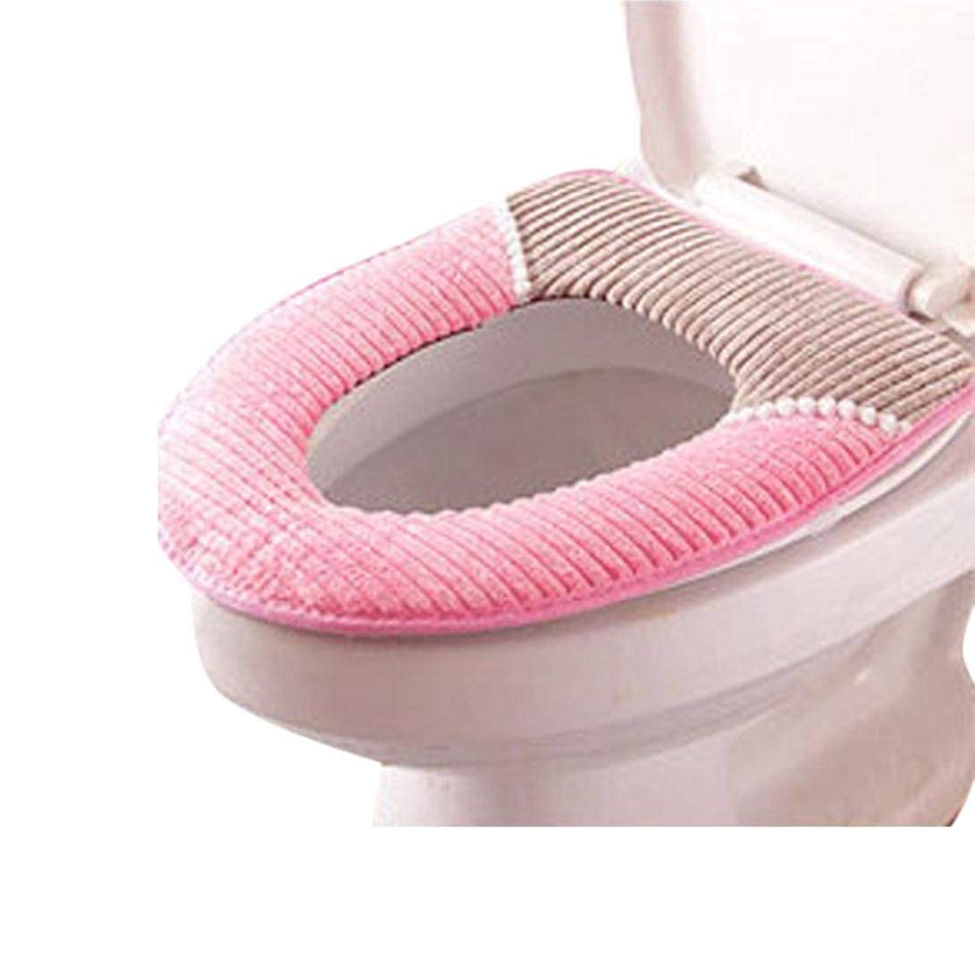 ZURATO Toilet Seat Cover Pads, Soft Thicker Warmer Washable Toilet Seat Cushion Mat Winter, Toilet Seat Lid Cover Pads (Multi Design & Colour, Medium Size: 43 x 36cm)