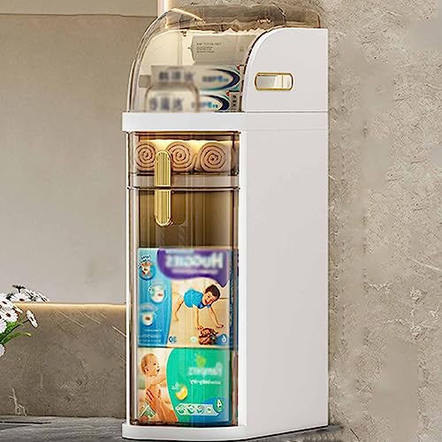 MEILISHAOMEI Armario de baño de 4 niveles, estrecho, de gran capacidad, estrecho, alto, delgado, con cajones de plástico y ruedas, unidad de almacenamiento vertical, almacenamiento de papel higiénico
