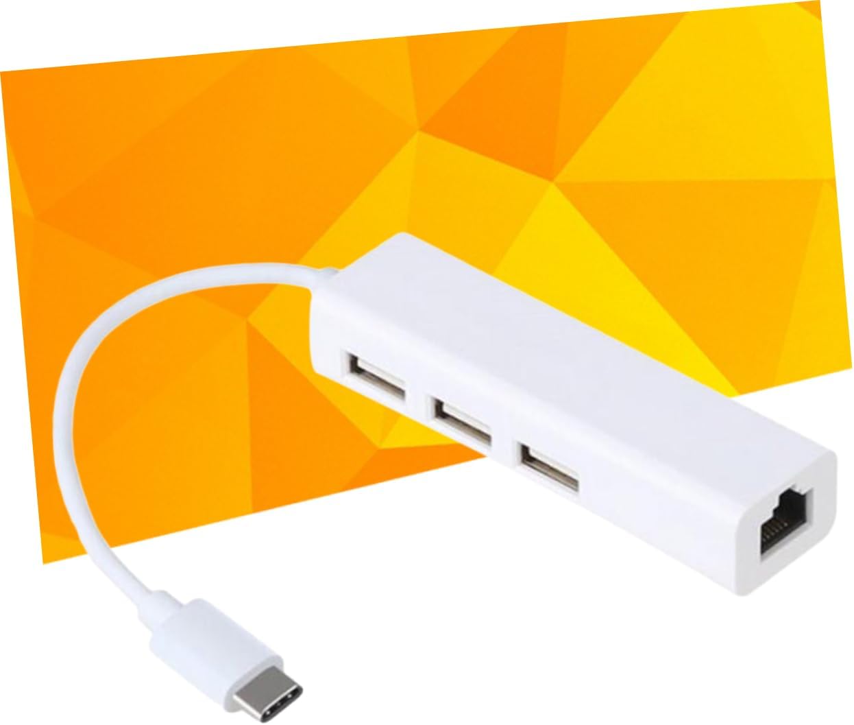 Gadpiparty 3pcs Multi-Function Type c to Ethernet Hub 3 USB 2.0 Hubs Connectors for Laptops