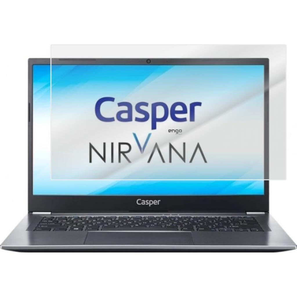 Engo Casper Nirvana S500 15.6 İnç İle Uyumlu Mat Ekran Koruyucu Notebook, Yansıma Ve Parlama Önleyici Parmak İzi Bırakmayan Laptop Koruma, 9H Temperli Kırılmaz Esnek Nano Cam 16:9
