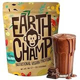 Vegan Protein Powder (1kg) - 28 Servings - EarthChamp by Wyldsson - Plant Based Chocolate Protein Powder Shake, Dairy Free, Gluten Free, Lactose Free Protien Shake (Choc)