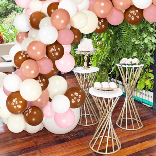 Image of 131 Pcs Cielito Lindo Party Decoration Platos De Barro Fiesta Balloons Arch Kit Backdrop Mexican Talavera Party Decorations for Wedding Birthday Baby Shower Bridal Engagement Photo Supplies(Pink)