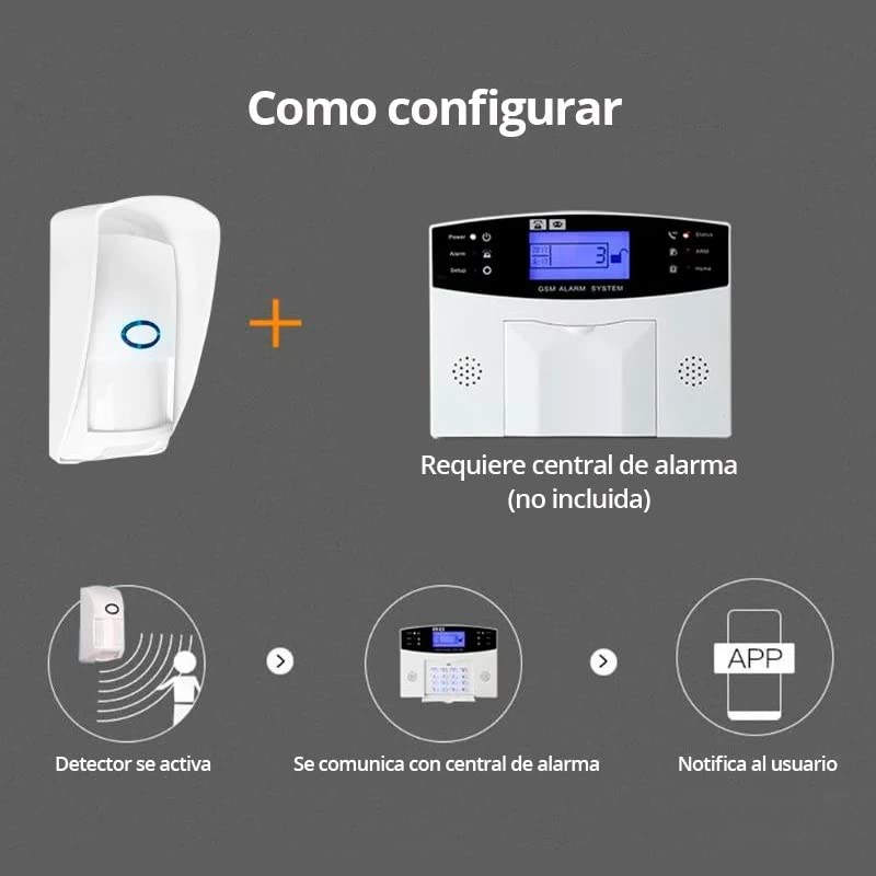 Détecteur de mouvement sans fil IP65 pour extérieur CT70 433Mhz - 1527 (nécessite une centrale d'alarme)