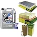Produktbild QR-PARTS 69372586 Filter Set Inspektionspaket 5 Liter Liqui Moly Motoröl Top Tec 4600 5W-30 MANN-FILTER Innenraumfilter Luftfilter Ölfilter