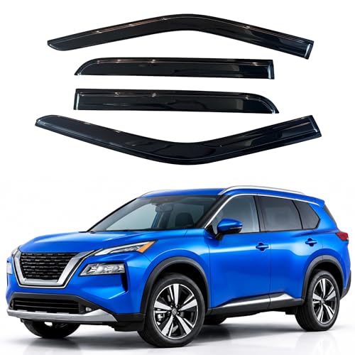 Image of IG Window Visors Fit for 2021-2026 Nissan Rogue, Out-Channel Rain Guards Vent Wind Deflectors 4PC, Car Accessories for 21-26 Rogue (Excludes Sport & Select)