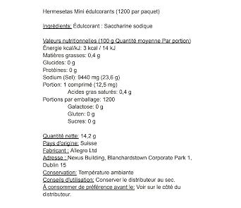 Hermesetas Mini Sweeteners (1200 per pack) - Pack of 2