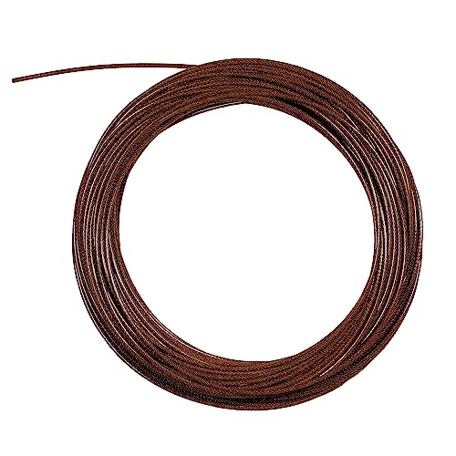 Câble en acier revêtu de PVC marron : bobine multi-usage pour haie et fil de tension