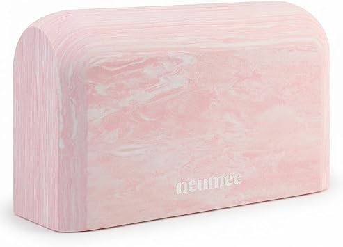 Yoga Block, EVA Foam Yoga Brick with Arc Shape & Non-Slip Grip, Lightweight Portable Yoga Block for Women Men, Ink Painting Design, Yoga Accessories for Poses, Pilates, Meditation, Balance & Stretching