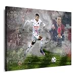 HMSELFLE Football Coupe du Monde Sports Toile de Peinture Salon Chambre Toile Impressions sur Toile Résumé Art Arrière Plan Mural Couloir Escaliers Sofa Appartement Mural (30cm*40cm)