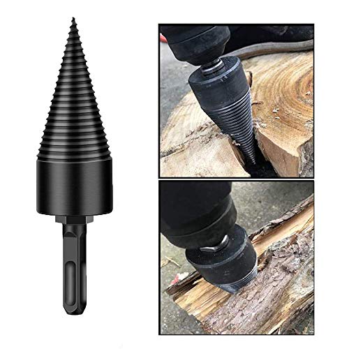 image for PuzFun Wood Splitter Drill Bit 3 pcs, Firewood Drill Bit Wood Splitter