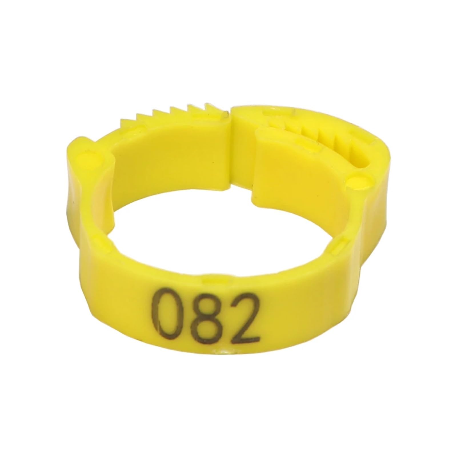 SCMYZLYD Chicken Identification Band, Poultry Tags Adjustable Numbered Plastic Leg Rings Multicolor Pack Of 25 Or 50 For(Yellow,25pcs)