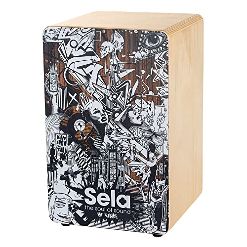 Sela Percussion Art Series Cajon Birchwood Box Drum with Internal Snares, Made in Germany, 2 Year Warranty (SE173)