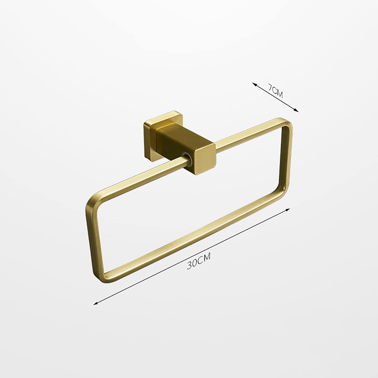 Toallero de aro para Pared, de Aluminio y Nogal, para baño, Cocina y Aseo Innovate