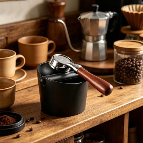 Caja de golpe de café para evitar salpicaduras con base antideslizante estable 4