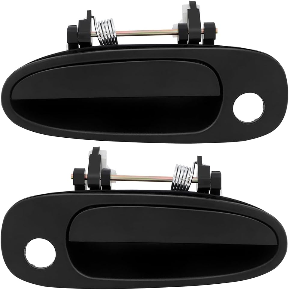 LUJUNTEC Exterior Door Handle - Front Driver Left Passenger Right Side, Black Direct Replacement for 1993-1997 for Geo for Prizm,1993-1997 for Toyota for Corolla Replaces OE Numbers 69220-12160;77462