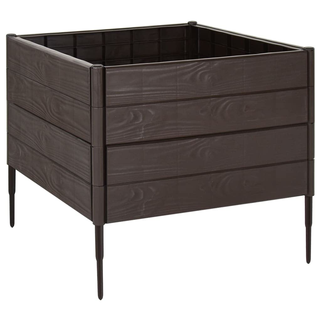Muebles, cama de jardín elevada de polipropileno de 120 x 120 x 20 cm