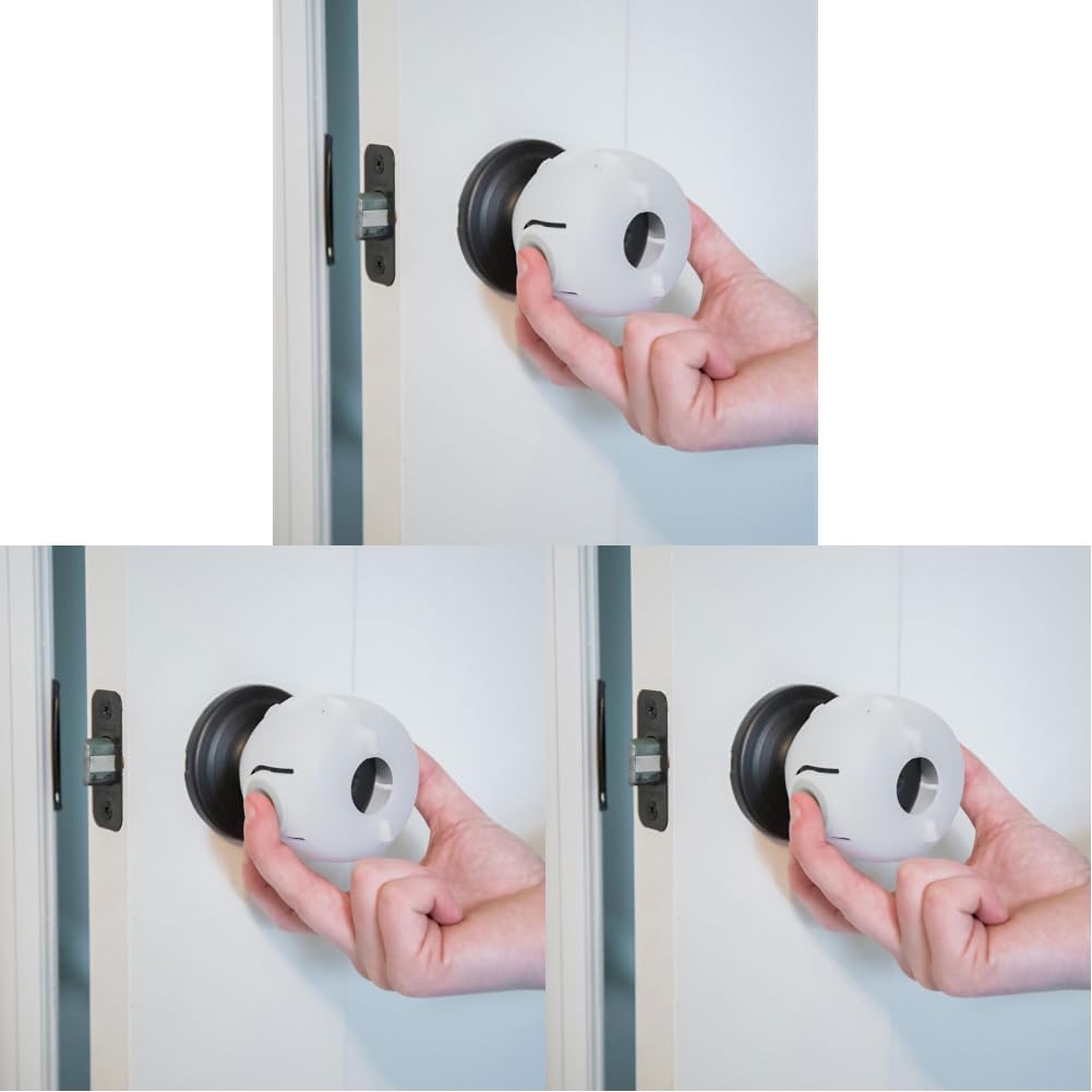 Regalo 9 Pack Child Safety Door Knob Covers, Baby Proofing Door Handle Locks for Kids and Toddlers, Easy Grip, Easy Install, White