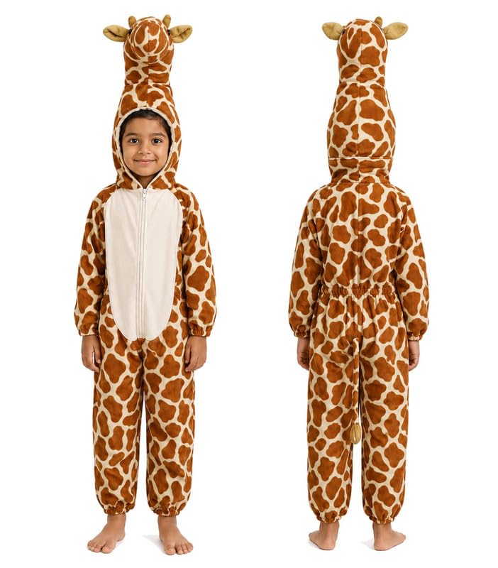 Image of Animal Costume for Kids | Plush Fancy Dress Costume for Boys & Girls |School Fancy Dress, Annual Day, Jungle Theme, Role Play, Halloween & Birthday Party