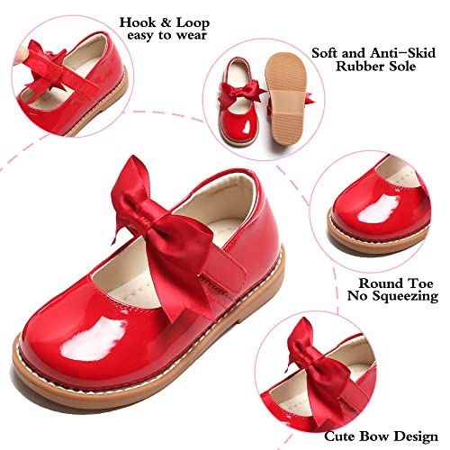 Image of PHIRAMIN Toddler Girl Mary Jane Dress Shoes-Little Girl School Uniform Shoes for Wedding Party