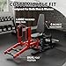 Mikolo Hip Abductor Machine, Abductor Adductor Machine Plate-Loaded, Inner and Outer Thigh Machine with 6 Levels Gear System, Glute Machines Home Gym Thigh Master