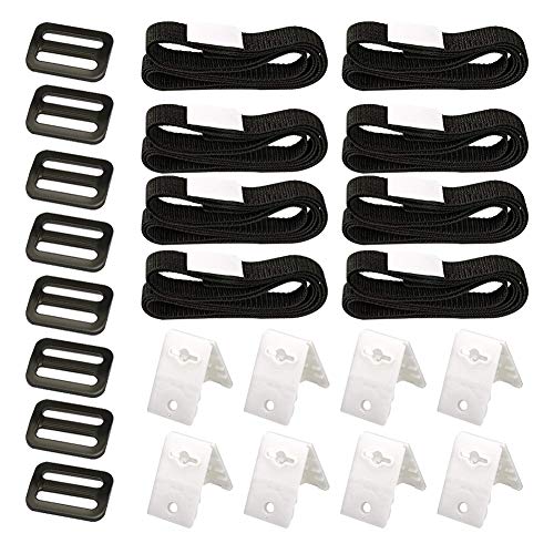 XHXseller 8pcs Pool Solar Cover Reel Attachment Kit,Solar Cover Reel Straps Solar Blanket Straps Kit for Universal In Ground Swimming Pool Cover Spool Attachment