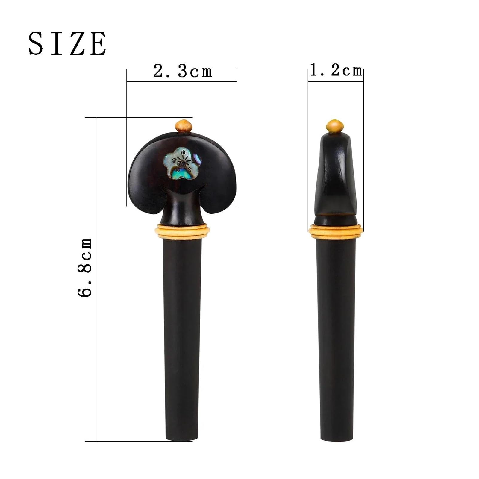 Accessori per violino 4 pezzi di aste per corde di violino in ebano adatte per accessori di ricambio professionali