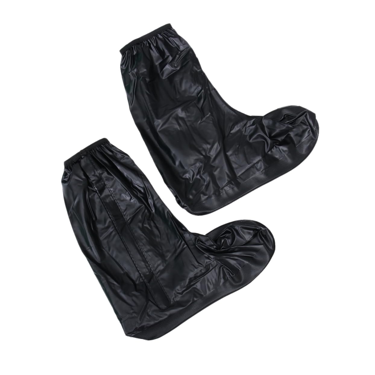 COSMEVIVI Men's High- Shoe Xxl Black Pvc Overshoes Zipper Non- Rainproof for Outdoor Use