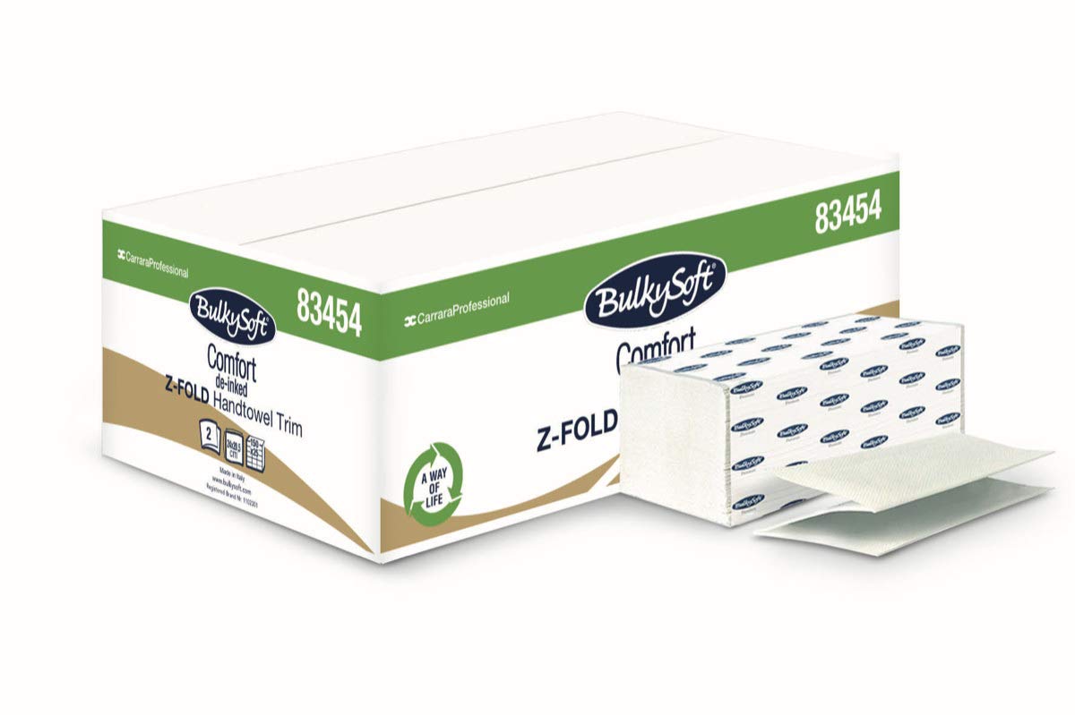 BukySoft - Toallas de papel Z-Fold, 2 capas, 25 bloques de 150 unidades