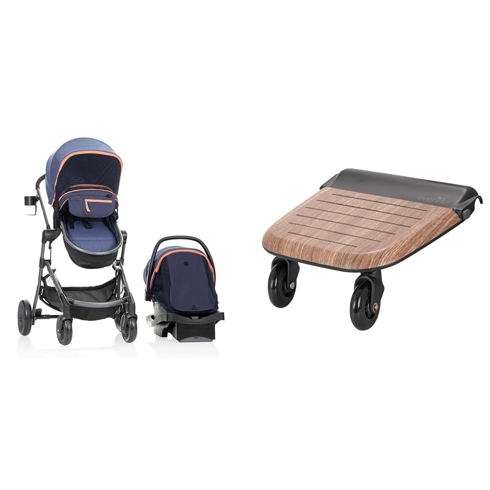 Amazon.com : Evenflo Pivot Vizor Travel System with LiteMax Infant Car Seat  & Stroller Rider Board for Extra Passenger, Holds Up to 50 Pounds : Baby