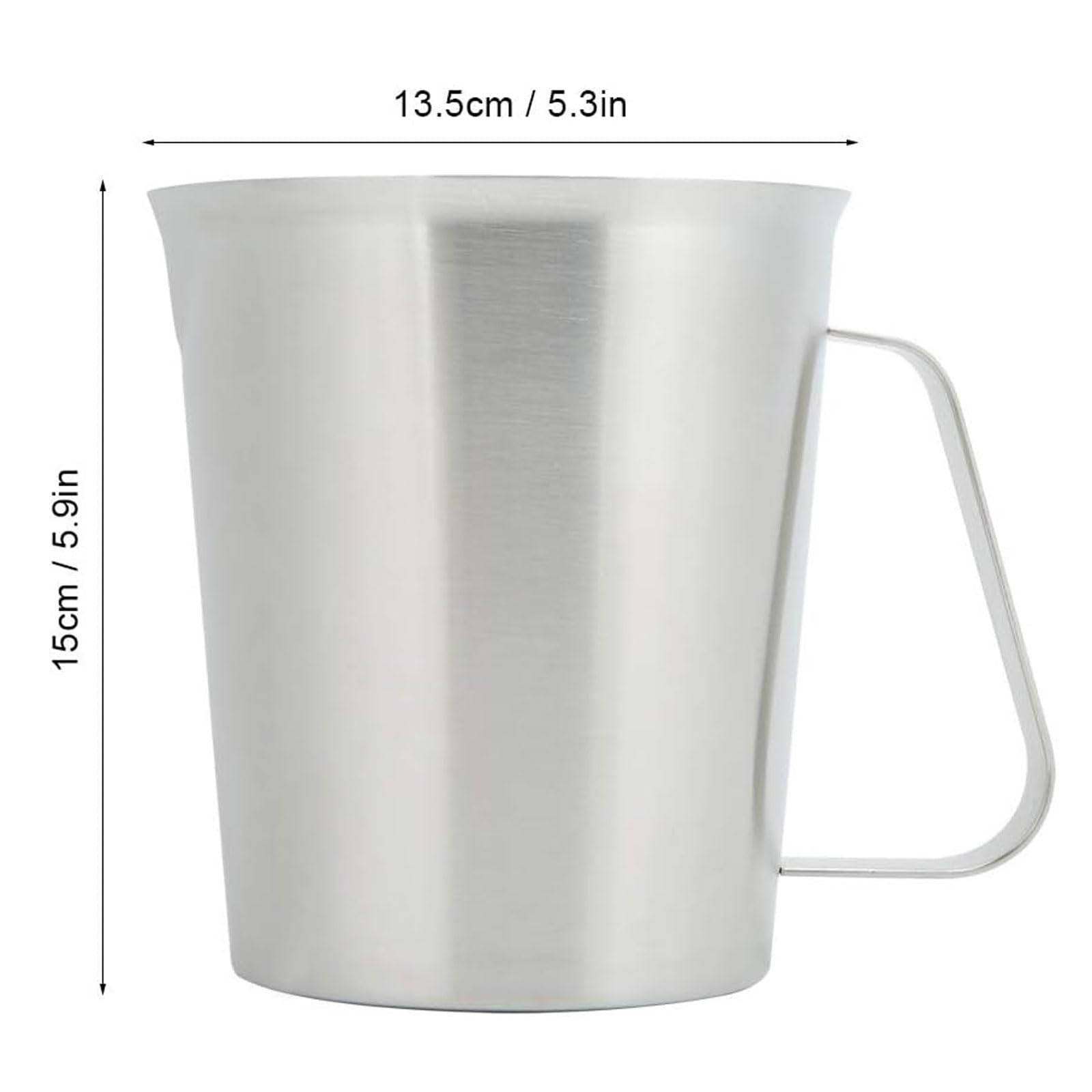Misurino multifunzione in acciaio inox brocca graduata da 1500 ml Misurino liquido in metallo per cucina cottura cottura
