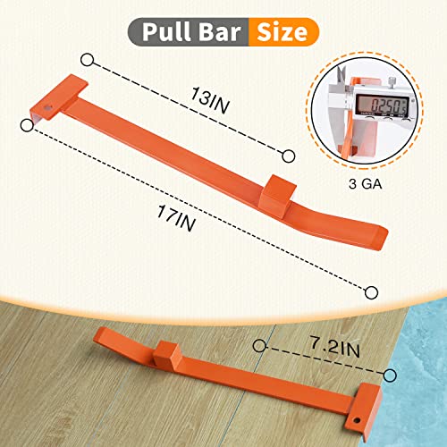 Sdsnte 17’’ Heavy-Duty Solid Steel Flooring Installation Kit Tools Pull Bar For Vinyl Plank, Laminate Flooring Installation, Orange #TOP4