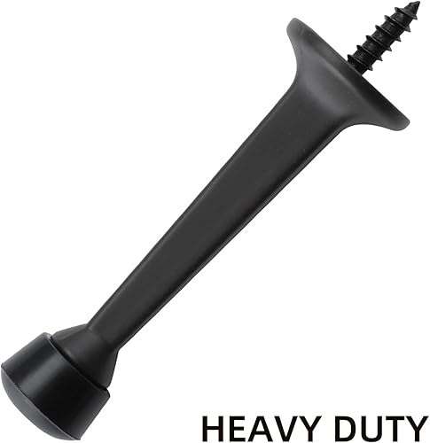 Miniatura 8 de HOME MASTER HARDWARE Paquete de 12 topes de puerta rígidos sólidos resistentes  Tope de puerta de 3 pulgadas con acabado negro mate y punta de goma