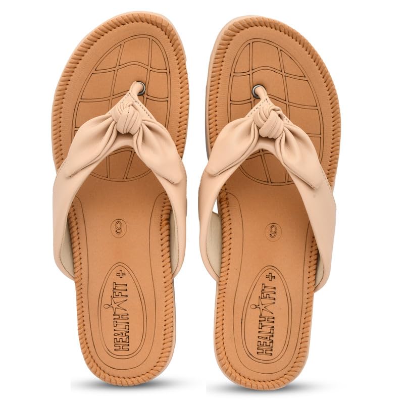 Image of HEALTH FIT Orthopedic with Super Extra Soft Ortho Care Anti-Skid Doubleu Flip-Flops for women Slippers /Doctor Chappal & Footwear HF330