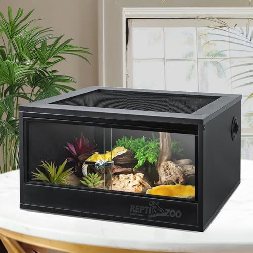 REPTI ZOO 20 Gallon PVC Reptile Terrarium, 24x18x12 inch Reptile Tank for Crested Gecko Leopard Gecko Snake Turtle Hermit Crab, Thermal Insulation Moisturizing by REPTI ZOO - Image 7