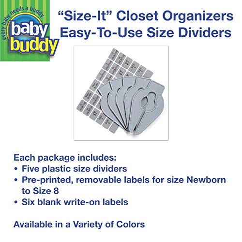Size-It Closet Organizers by Baby Buddy - Baby Clothes Closet Dividers Nursery Clothing Organization for Babies and Kids, Newborn up to Size 8, Clothes Divider for Closet, Pink, 5 Count - Image 5