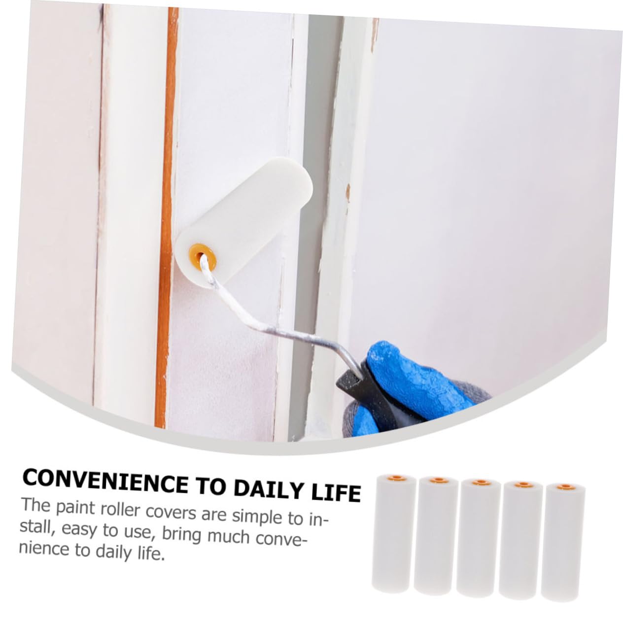 Uonlytech 50pezzi Maniche Per Da Vernice Spugna Da Coperture Per Rullini Di Verniciatura Per Pittura Di Pareti e Decorazioni