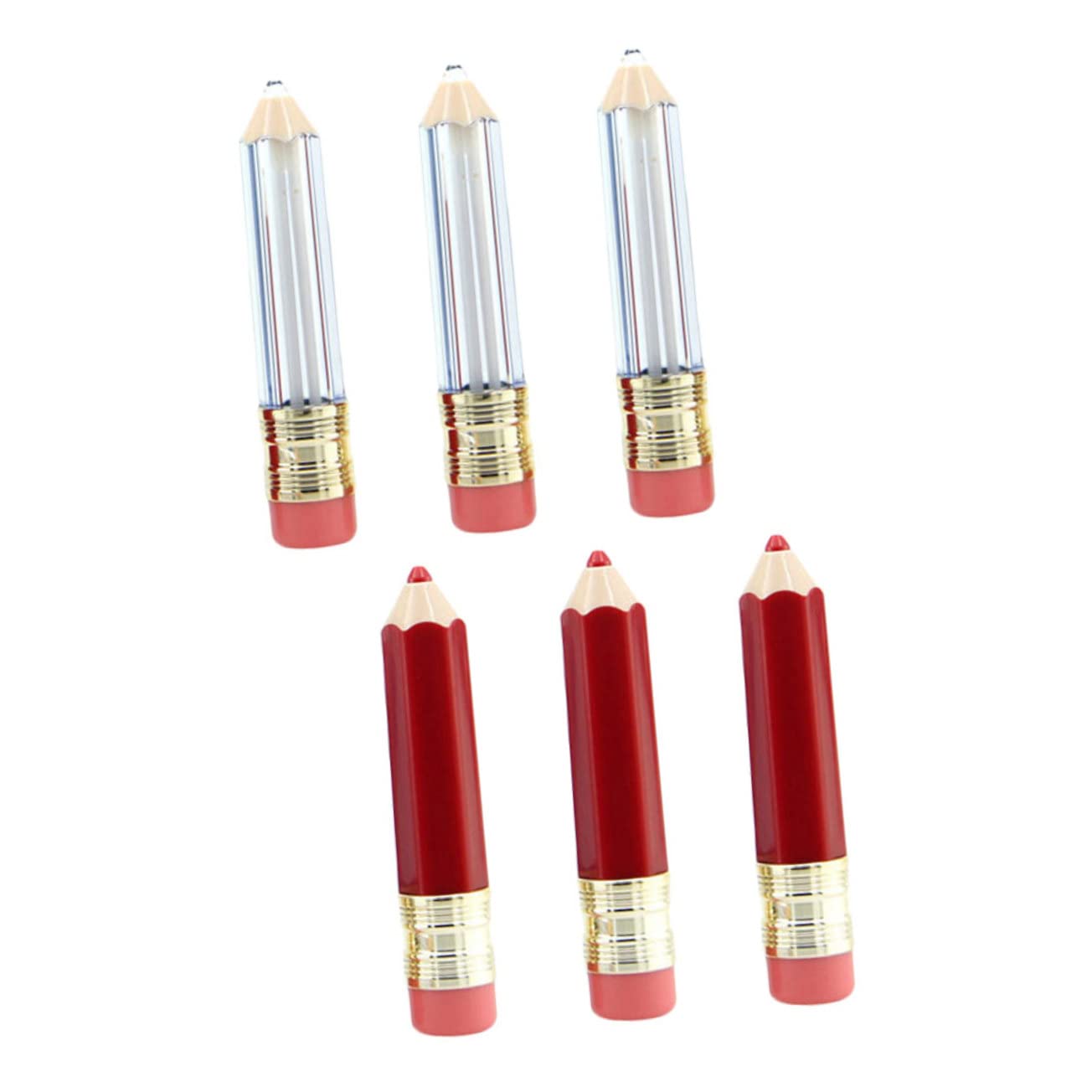 BESTYASH 4 Sätze Diy Lip Gloss Hohlrohr Material Lippenfüller Glanz Röhren Füllung Leer Getönt Leckerer Lipgloss Flasche Lippentönung Schönheit Behälter Plastik 6 Stück * 4