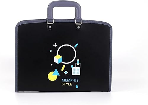 Organizador de archivos de acordeón portátil, 13 bolsillos, carpeta de archivos expandible color negro, tamaño carta, carpetas A4 para documentos,