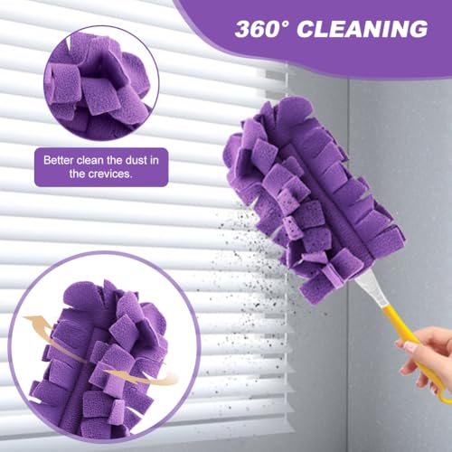 Image of 14Pcs Duster Refill Fleece Refills for Swiffer,Reusable Duster Pads Compatible with Swiffer,Dry /Wet Dual Use Clean Heads,for Cleaning Ceiling Fan Blinds Window Sofa and Flooring