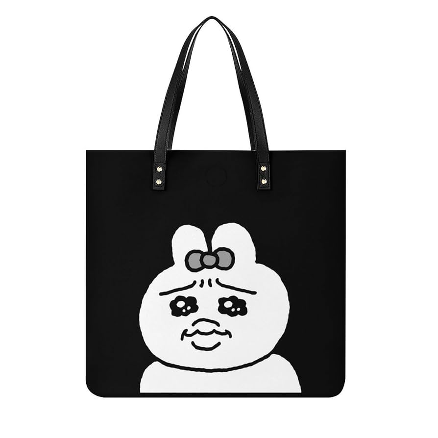   トートバッグ 黒/白 Amazon.co.jp: [おぱんちゅうさぎ-白黒] ハンドバッグ