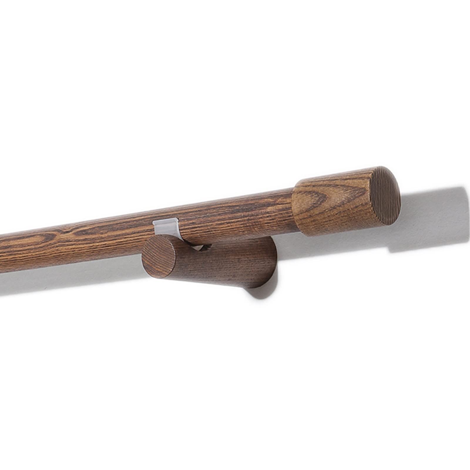 Tringle à rideaux en bois de haute qualité, diamètre 35 mm couleur cerise, longueur 160 CM